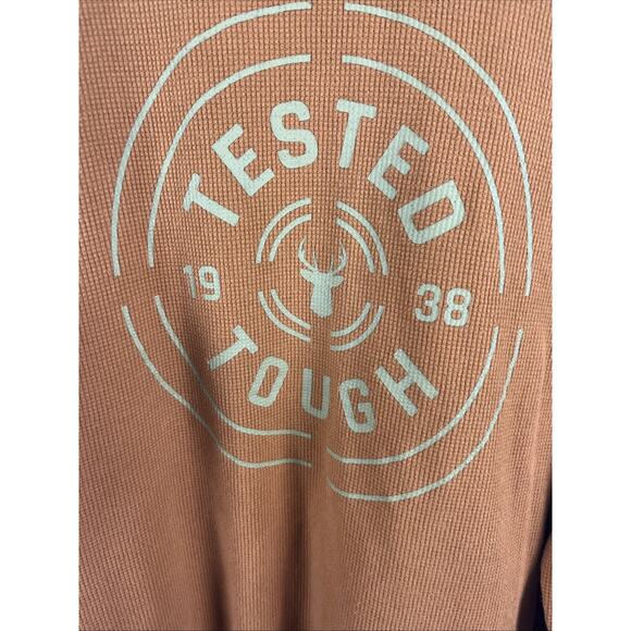 COLUMBIA PHG Mens Large Long Sleeve Orange Tested Tough Winter Shirt - Picture 3 of 6